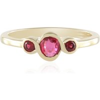 Pinkfarbener Spinell-Goldring Pinkfarbener Spinell-Goldring