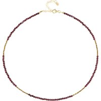 Mosambik-Granat-Silberhalskette Mosambik-Granat-Silberhalskette