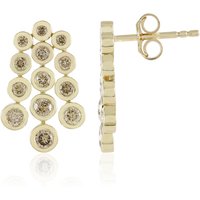 I2 Champagner-Brillant-Goldohrringe (de Melo Gold) I2 Champagner-Brillant-Goldohrringe (de Melo Gold)