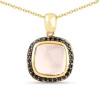 Rosenquarz-Silberhalskette Rosenquarz-Silberhalskette