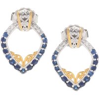 Blauer Saphir-Silberohrringe (Gems en Vogue) Blauer Saphir-Silberohrringe (Gems en Vogue)