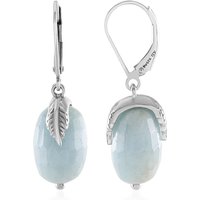 Brasilianischer Aquamarin-Silberohrringe Brasilianischer Aquamarin-Silberohrringe