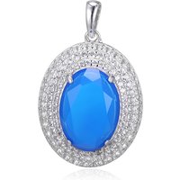 Blauer Achat-Silberanhänger Blauer Achat-Silberanhänger