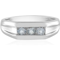 Brasilianischer Aquamarin-Silberring Brasilianischer Aquamarin-Silberring