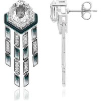 Weißer Quarz-Silberohrringe (SAELOCANA) Weißer Quarz-Silberohrringe (SAELOCANA)