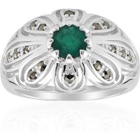 Sambia-Smaragd-Silberring (Annette classic) Sambia-Smaragd-Silberring (Annette classic)