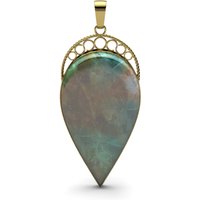 Garut-Holzopal-Silberanhänger (Bali Barong) Garut-Holzopal-Silberanhänger (Bali Barong)