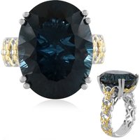 Londonblauer Topas-Silberring (Gems en Vogue) Londonblauer Topas-Silberring (Gems en Vogue)