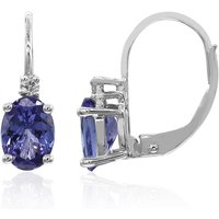 AAA-Tansanit-Goldohrringe AAA-Tansanit-Goldohrringe