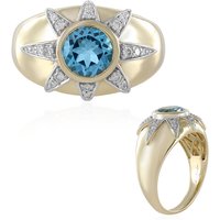 Schweizblauer Topas-Goldring (de Melo) Schweizblauer Topas-Goldring (de Melo)