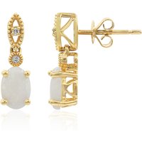 Australischer Opal-Goldohrringe Australischer Opal-Goldohrringe