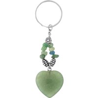 Grüner Aventurin-Messingschlüsselanhänger Grüner Aventurin-Messingschlüsselanhänger