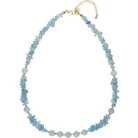 Aquamarin-Silberhalskette Aquamarin-Silberhalskette