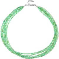 Chrysopras-Silberhalskette Chrysopras-Silberhalskette