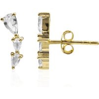 Weißer Topas-Silberohrringe Weißer Topas-Silberohrringe