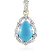 Sleeping Beauty-Türkis-Goldanhänger Sleeping Beauty-Türkis-Goldanhänger