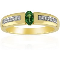 AAA-Kenianischer Tsavorit-Goldring AAA-Kenianischer Tsavorit-Goldring