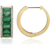 Sambia-Smaragd-Goldohrringe Sambia-Smaragd-Goldohrringe