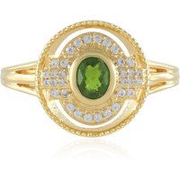 Russischer Diopsid-Silberring Russischer Diopsid-Silberring