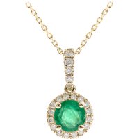AAA-Sambia-Smaragd-Goldhalskette AAA-Sambia-Smaragd-Goldhalskette