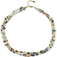 Edelstein-Silberhalskette Edelstein-Silberhalskette