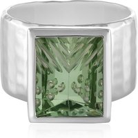 Grüner Amethyst-Silberring Grüner Amethyst-Silberring