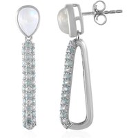 Blauer Mondstein-Silberohrringe (KM by Juwelo) Blauer Mondstein-Silberohrringe (KM by Juwelo)