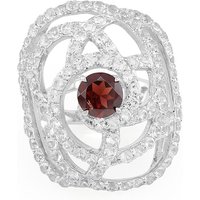 Mosambik-Granat-Silberring Mosambik-Granat-Silberring