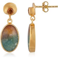 Garut-Holzopal-Silberohrringe (Bali Barong) Garut-Holzopal-Silberohrringe (Bali Barong)