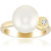 Weiße Südseeperlen-Goldring (Michelle Albala) Weiße Südseeperlen-Goldring (Michelle Albala)