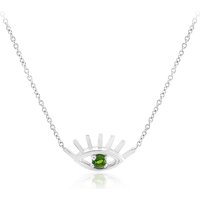 Russischer Diopsid-Silbercollier Russischer Diopsid-Silbercollier