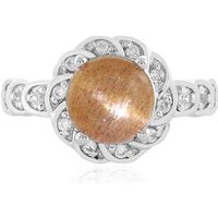 Sonnenstein-Katzenauge-Silberring Sonnenstein-Katzenauge-Silberring