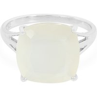 Weißer Mondstein-Silberring Weißer Mondstein-Silberring