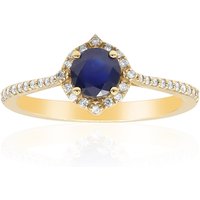 Blauer Ceylon-Saphir-Goldring Blauer Ceylon-Saphir-Goldring