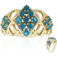 Goias-Neonblauer Apatit-Goldring (Rifkind 1894 Collection) Goias-Neonblauer Apatit-Goldring (Rifkind 1894 Collection)