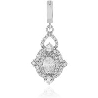 Weißer Saphir-Silberanhänger Weißer Saphir-Silberanhänger