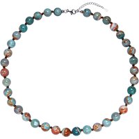 Grüner Di Huang-Achat-Silberhalskette Grüner Di Huang-Achat-Silberhalskette