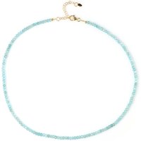 Blauer Apatit-Silberhalskette Blauer Apatit-Silberhalskette