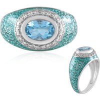 Schweizblauer Topas-Silberring (Adela Silber) Schweizblauer Topas-Silberring (Adela Silber)