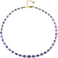 Edelstein-Silberhalskette Edelstein-Silberhalskette