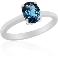 Londonblauer Topas-Silberring Londonblauer Topas-Silberring