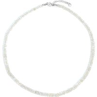 Regenbogen-Mondstein-Silberhalskette Regenbogen-Mondstein-Silberhalskette