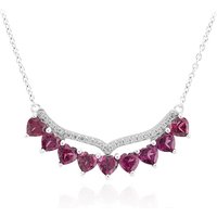 Rhodolith-Silbercollier Rhodolith-Silbercollier