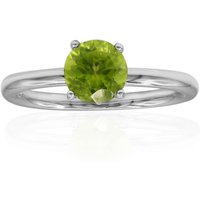 Burmesischer Peridot-Silberring Burmesischer Peridot-Silberring