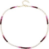 Edelstein-Silberhalskette Edelstein-Silberhalskette