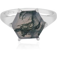 Moosachat-Silberring Moosachat-Silberring