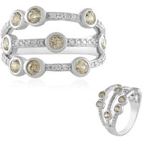 Gelber Zirkon-Silberring Gelber Zirkon-Silberring