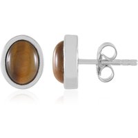 Tigerauge-Silberohrringe Tigerauge-Silberohrringe