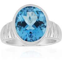 Schweizblauer Topas-Silberring (Pallanova) Schweizblauer Topas-Silberring (Pallanova)