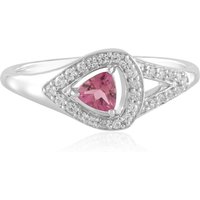 Nigerianischer Pinkfarbener Turmalin-Silberring Nigerianischer Pinkfarbener Turmalin-Silberring
